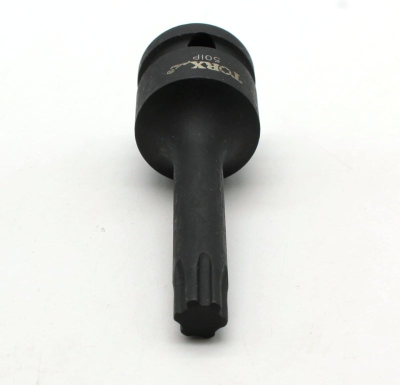 T-MAX IP50 3 Inch Long Black Impact Torx Plus 6 Point Socket Bit 1/2 Inch Square Drive Auto Repair Tool - Image 2